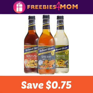 Save $0.75 On Holland House Cooking Wine