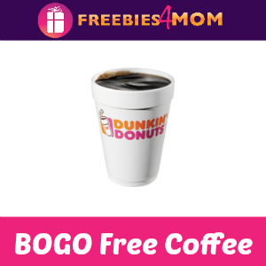 BOGO Free Coffee at Dunkin' Donuts Sept. 29
