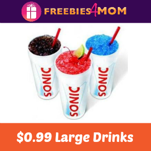 $0.99 Large Drinks at Sonic Today