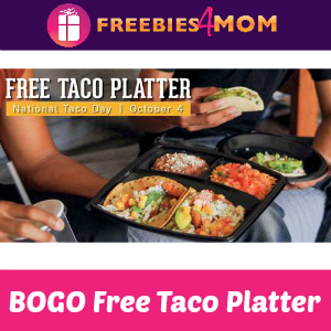 BOGO Free Taco Platter at El Pollo Loco Oct 4