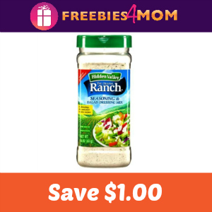 Coupon: $1.00 on Hidden Valley Ranch Shaker