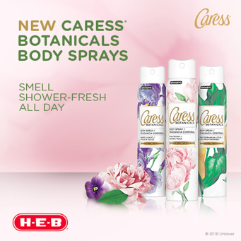 Caress Botanicals Body Sprays at H-E-B