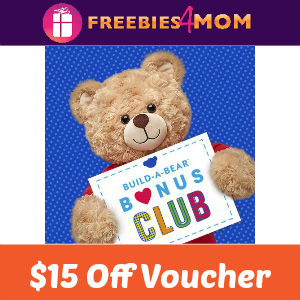 $15 Off Bonus Club Voucher at Build-A-Bear 