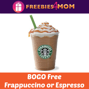 Starbucks BOGO Free Frappuccino or Espresso