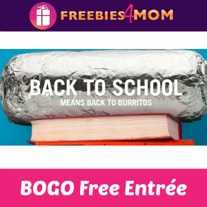 BOGO Free Entrée at Chipotle (for Students)