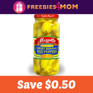 Save $0.50 on one jar of Mezzetta Peppers