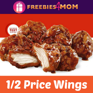Sonic 1/2 Price Wings October 18