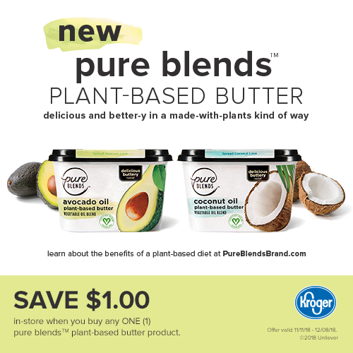 Pure Blends plant-based butter at Kroger