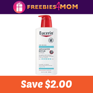 Save $2.00 on Eucerin Body, Baby or Face