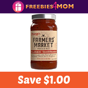 Save $1.00 on Prego Farmers' Market Sauce