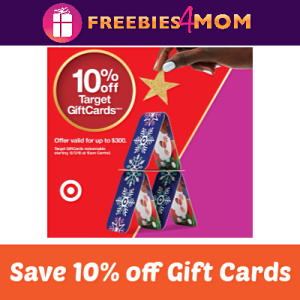 10% off Target Gift Cards Dec. 2