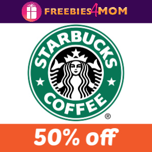 50% off any Latte or Macchiato at Starbucks
