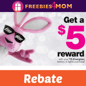 Get a $5 Reward with $15 Energizer Purchase