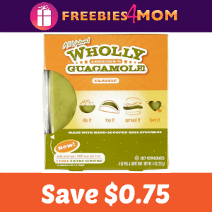 Coupon: Save $0.75 on Wholly Guacamole