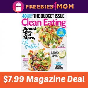 Magazine Deal: Clean Eating $7.99