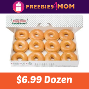 Krispy Kreme Any Dozen Doughnuts $6.99