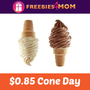 $0.85 Cone Day at Carvel May 2