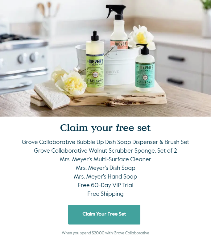 Grove Free 5piece Cleaning Set (35 value) with purchase