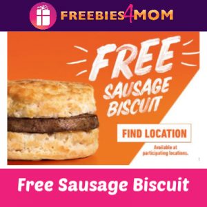 Free Sausage Biscuit at Hardee's April 15