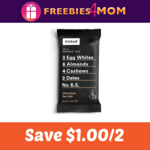 Coupon: Save $1.00 on 2 RXBAR Protein Bars