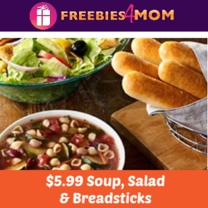 $5.99 Unlimited Soup, Salad & Breadsticks
