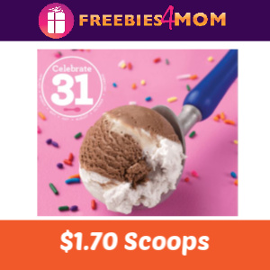 $1.70 Scoops at Baskin-Robbins January 31