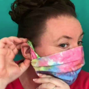No-Sew Face Mask with Fabric Ear Loops