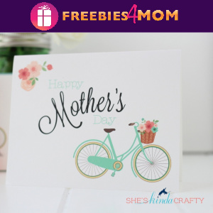 💐Free Mother's Day Card "Life is a Beautiful Ride" from She's Kinda Crafty