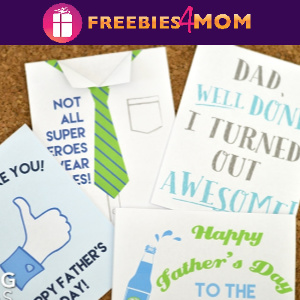 🎩Free Printable Father's Day Cards with Envelope