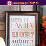 🍂Free Fall Printable Wall Art: Fall Subway - Freebies 4 Mom