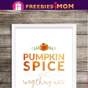 🍁Free Fall Printable: Pumpkin Spice & Everything Nice