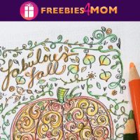 🎨Free Fall Printable Adult Coloring: Fabulous Fall - Freebies 4 Mom