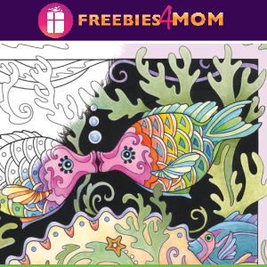 🐠Free Printable Adult Coloring: Fanciful Sea Life