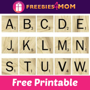 🅰️Free Printable Scrabble Letter Tile Signs
