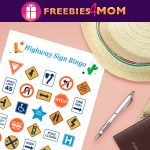 🚙Free Kids Printable: Road Trip Games, Highway Sign Bingo - Freebies 4 Mom