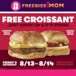 🥓Free Breakfast Croissant at Wendy's March 13-14