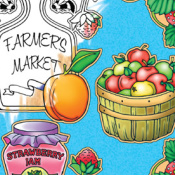 🍉Free Printable Adult Coloring: Farmers Market Designs - Freebies 4 Mom