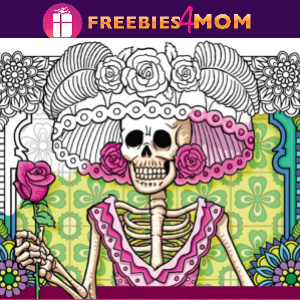 💀Free Printable Adult Coloring: Day of the Dead