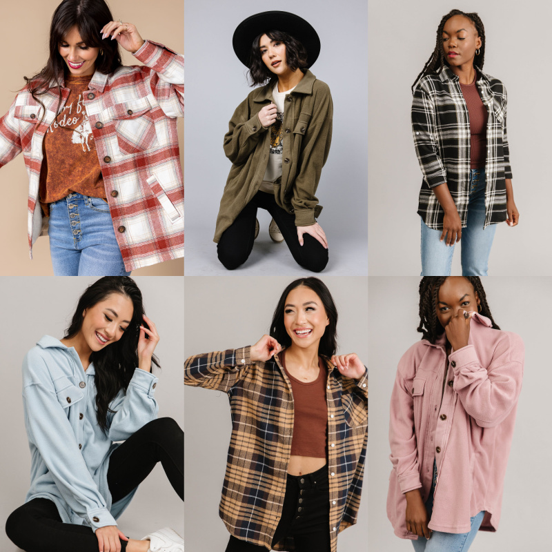 🍁Extra 20% Off Flannel & Shackets (ends 10/4)