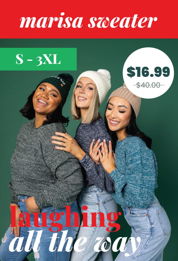 ⛄️Marisa Crew Neck Marbled Sweater Only $16.99 (thru 11/30)