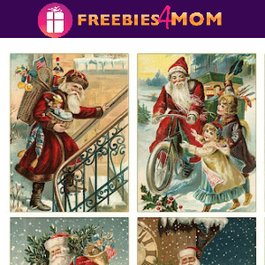 🎅Free Christmas Printable: Vintage Santa Gift Tags