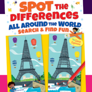 🔎Free Kids Printable: Spot the Differences Around The World Picture Puzzles (ages 4-8)