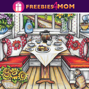🥧Free Printable Adult Coloring: Country Kitchen Charm