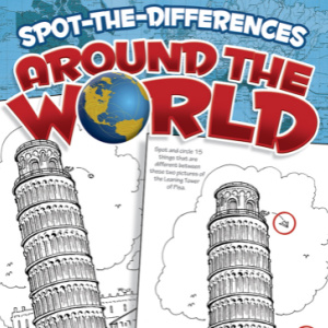 🔎Free Kids Printable: Spot the Differences Around The World Picture Puzzles (ages 8-14)