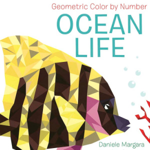 🐠Free Printable Adult Coloring: Ocean Life (geometric color by number)