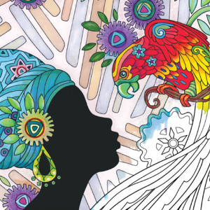 🦜Free Printable Adult Coloring: African Glamour
