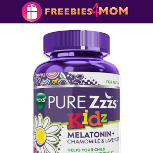 💤Free Sample Vicks PureZzzs Kids Melatonin Gummies (full-size bottle)