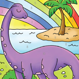 🦕Free Kids Printable: Dinosaurs Color by Number (ages 4-8)