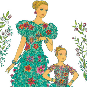 🌺Free Printable Adult Coloring: Enchanting Flower Fashions