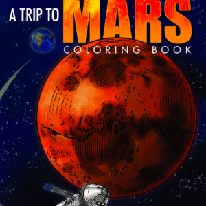 🪐Free Kids Printable Adult Coloring: A Trip to Mars (ages 7+)